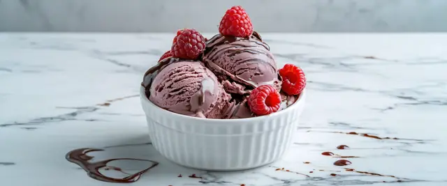 Homemade Raspberry Dark Chocolate Ice Cream
