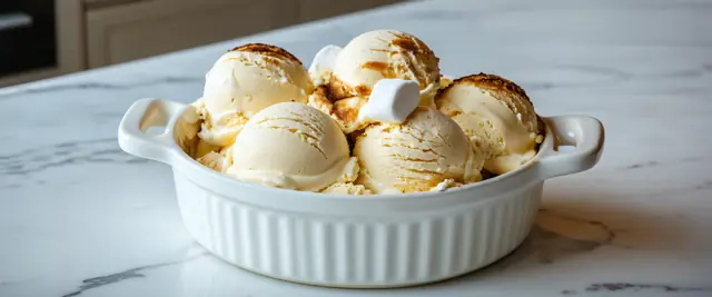 Homemade Roasted Marshmallow Ice Cream