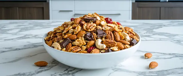 Homemade Trail Mix with Dark Chocolate and Nuts