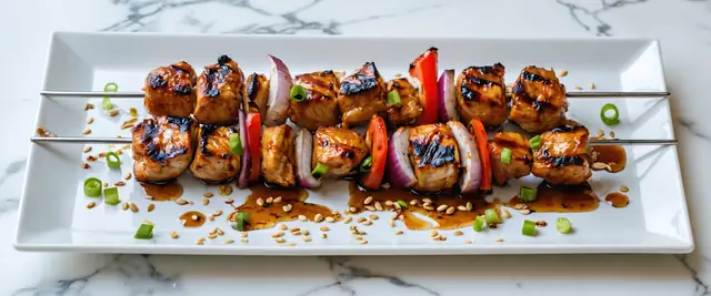 Honey Garlic Chicken Skewers