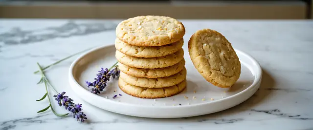 Honey Lavender Shortbread Cookies