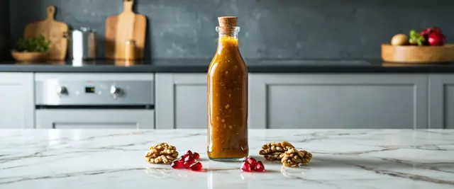 Honey Mustard Pomegranate Walnut Vinaigrette