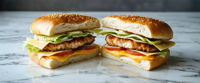 Honey Mustard Pretzel Chicken Burger With Swiss