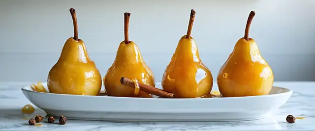 Honey Poached Pears