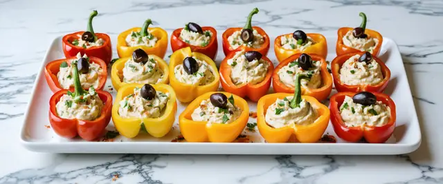 Hummus-Stuffed Mini Peppers