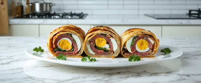Hungarian Meat Roll (Stefánia Szelet)