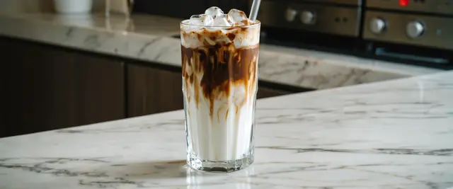 Iced Vanilla Bean Latte with Vanilla Cream
