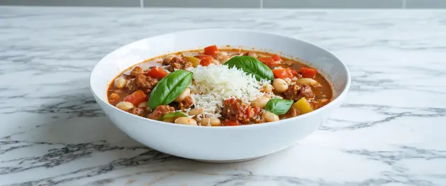 Italian Sausage and White Bean Stew with Fennel and Basil