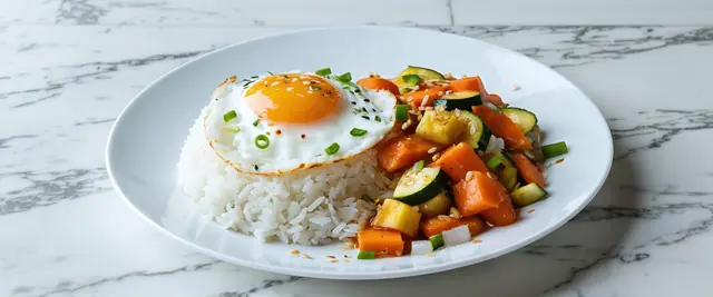Kimchi Fiesta With Rice and Sesame Oil
