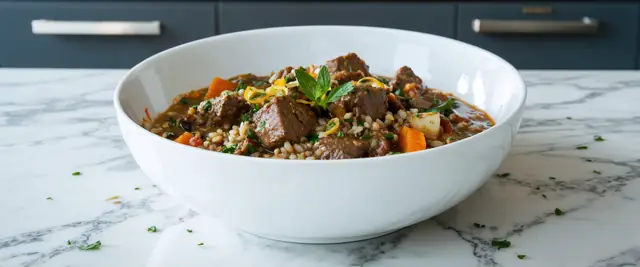 Lamb and Barley Bonanza with Mint and Lemon Zest