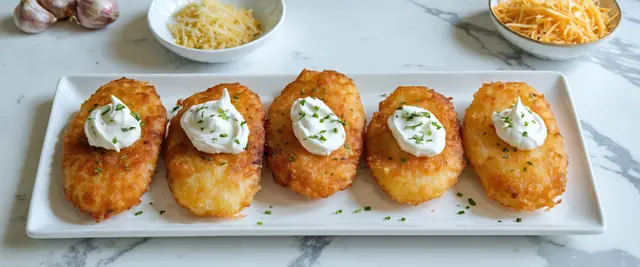 Lángos with Garlic Sour Cream (Hungarian Fried Bread)