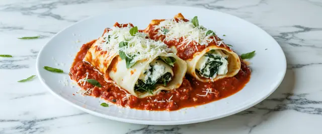 Lasagna Roll-Ups with Ricotta and Spinach