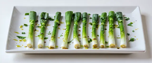 Lemon Garlic Grilled Green Onions