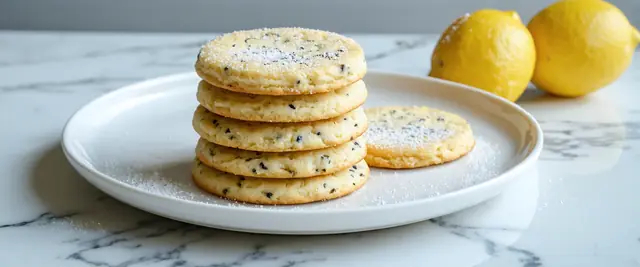 Lemon Poppy Seed Shortbread Cookies