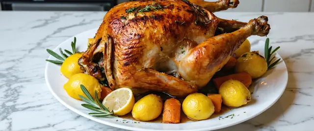 Lemon Rosemary Whole Roasted Chicken