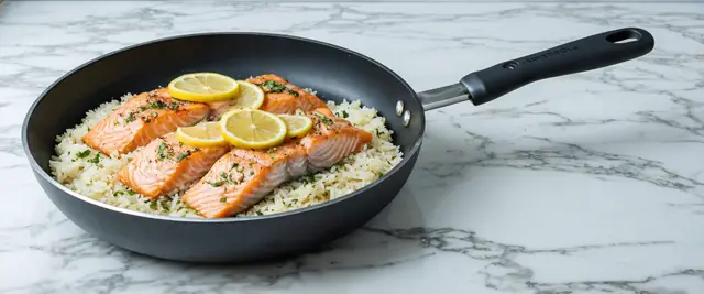 Lemony One-Pot Garlic Herb Salmon and Quinoa