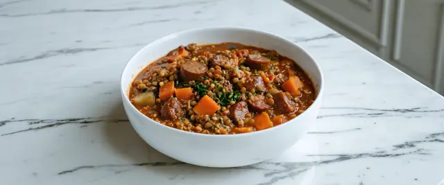 Lentil and Sausage Comfort with Smoked Paprika and Sage