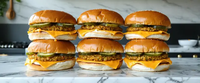 Lentil Burger Sliders with Pickles