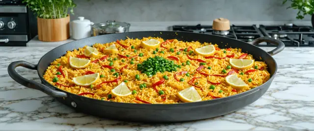 Lentil Paella with Saffron