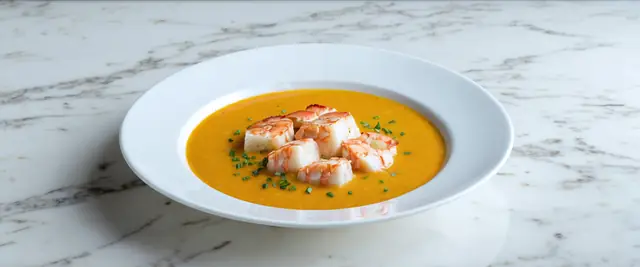 Lobster Bisque with Saffron Threads