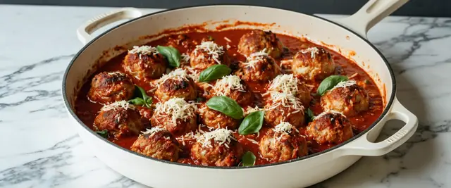 Low-Carb Chicken Parmesan Meatballs