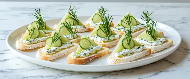 Low-Carb Cucumber Dill Tea Sandwiches
