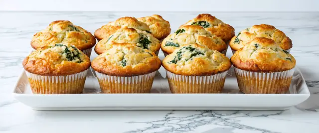 Low-Carb Savory Spinach and Feta Muffins