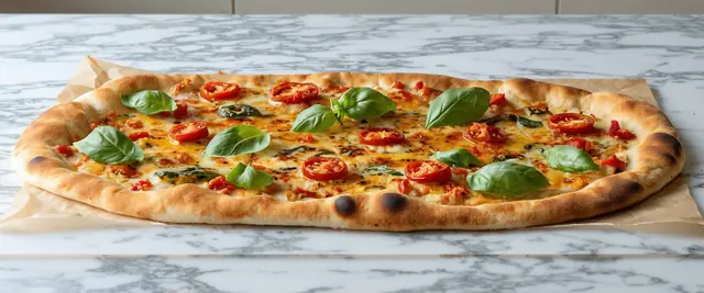 Low-Carb Sun-Dried Tomato and Basil Flatbread