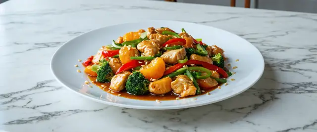 Mandarin Orange Chicken Stir-Fry with Sesame Seeds