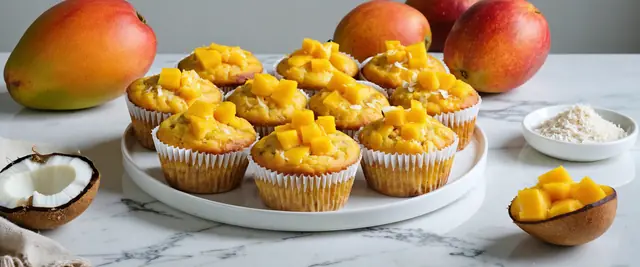 Mango Coconut Chia Muffins