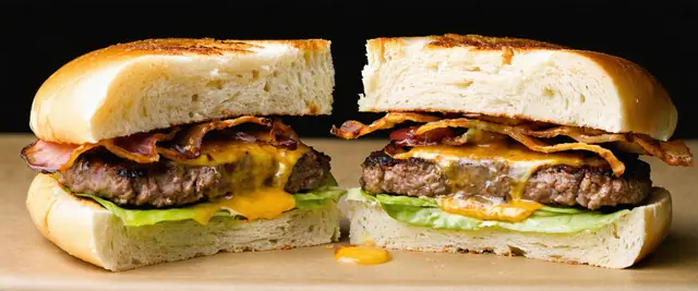 Maple Bacon Bourbon Burger with Brie
