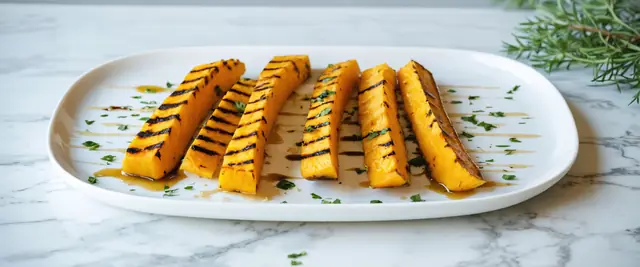 Maple Dijon Grilled Butternut Squash