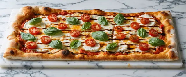Margherita Flatbread with Balsamic Drizzle