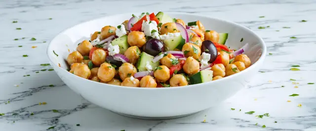 Mediterranean Chickpea Salad for Freezing