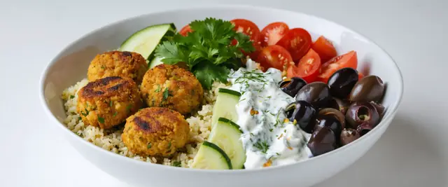 Mediterranean Power Bowl with Falafel