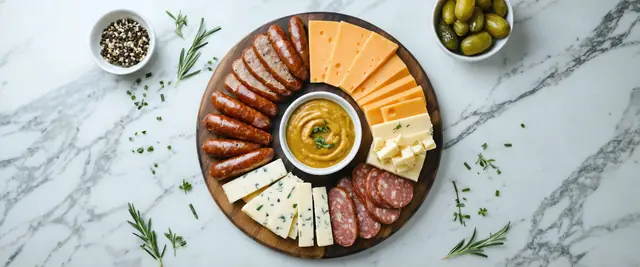 Memphis Sausage and Cheese Platter