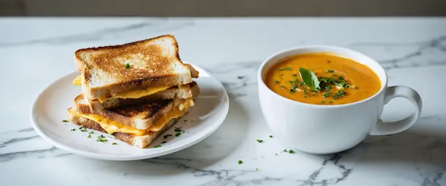Mini Grilled Cheese with Tomato Soup Dip
