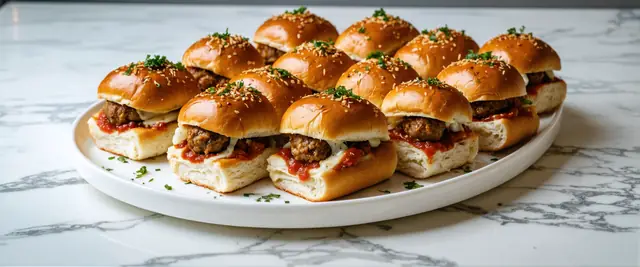 Mini Meatball Subs with Marinara
