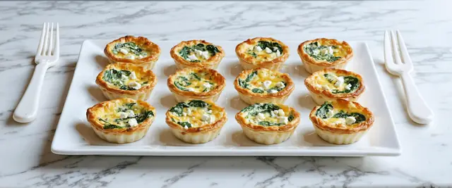 Mini Spinach and Feta Quiches