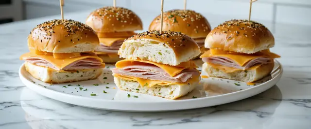Mini Turkey and Cheese Sliders with Plain Buns