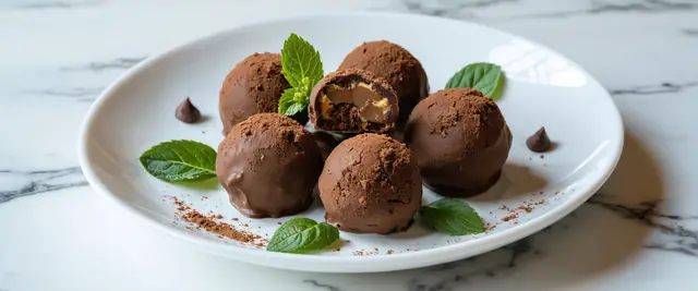 Mint Chocolate Protein Truffles