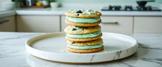 Mint Oreo Cheesecake Cookies