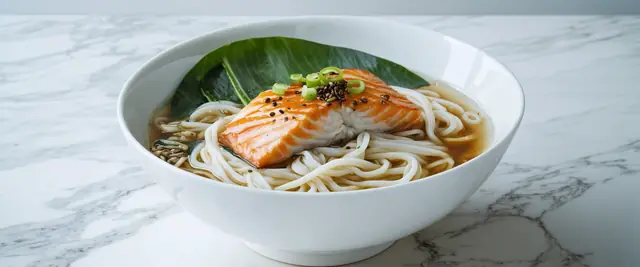 Miso-Glazed Salmon Udon with Bok Choy