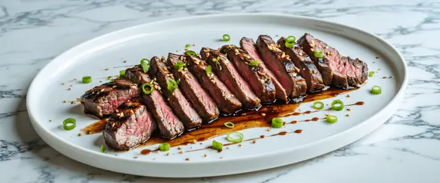 Miso Marinated Grilled Flat Iron Steak