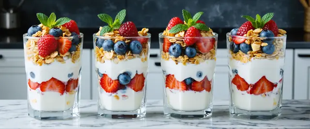 Mixed Berry Yogurt Parfait with Granola