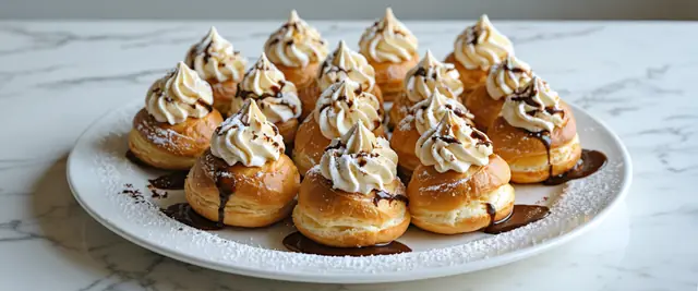 Mocha Profiteroles