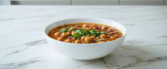 Moroccan Spiced Lentil and Chickpea Soup