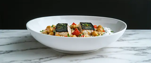 Moroccan Spiced Mackerel Bowl
