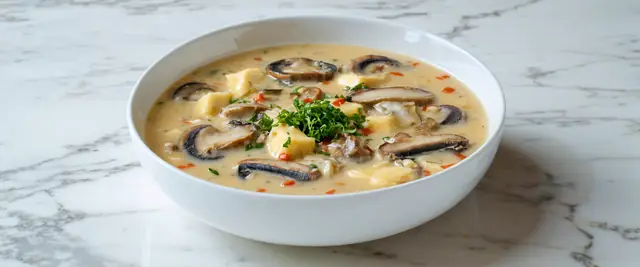Mushroom and Cheese Stew (Sokos Ghomi)