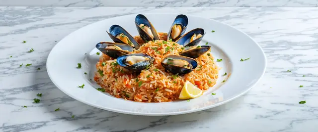 Mussels with Rice (Mydia)